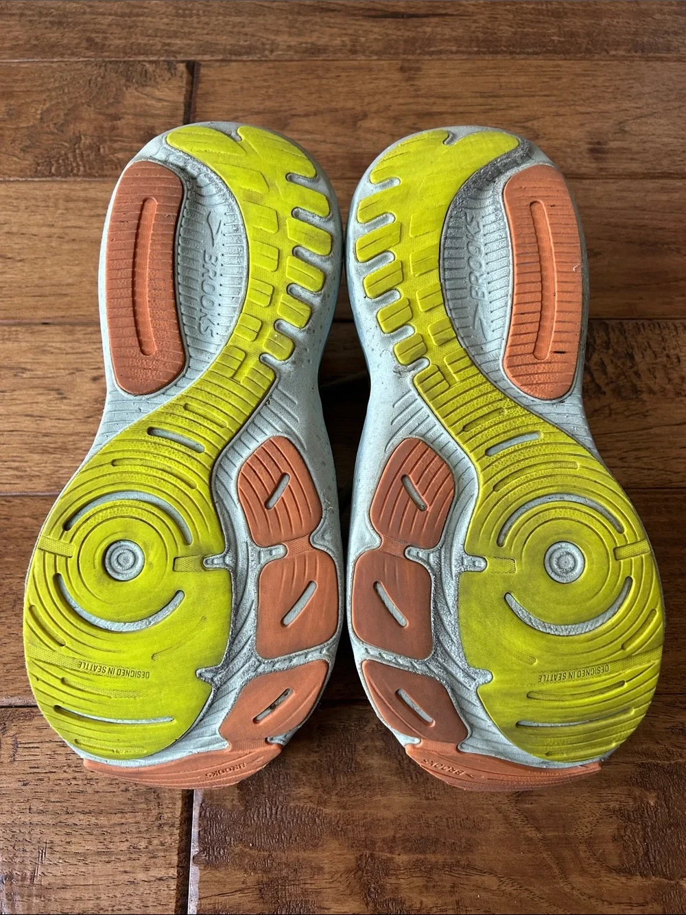 Brooks Glycerin 21 Road-Running Shoes Coconut Aqua Sunset Womens Size 10.5